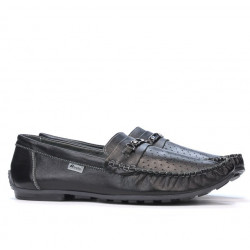 Mocasini barbati 737p negru perforat