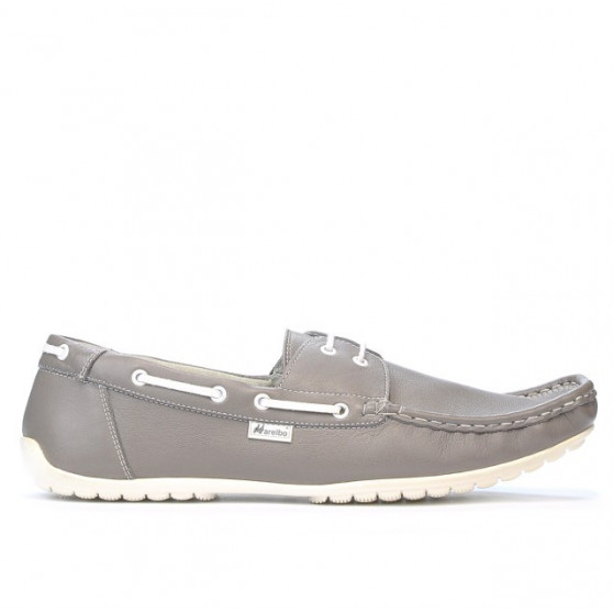 Mocasini barbati 778 gri+alb