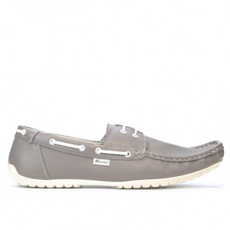 Mocasini barbati 778 gri+alb