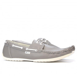 Mocasini barbati 778 gri+alb