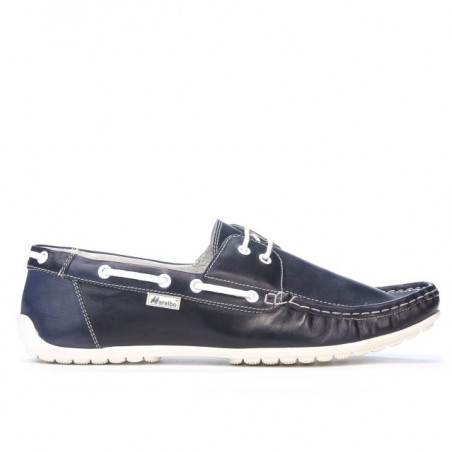 Mocasini barbati 778 indigo+alb