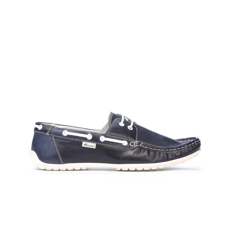 Mocasini barbati 778 indigo+alb