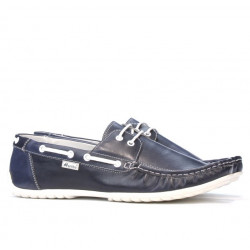 Mocasini barbati 778 indigo+alb