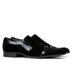 Pantofi eleganti 796 negru velur combinat