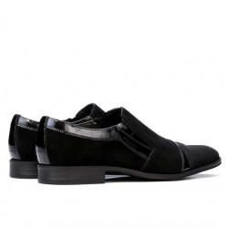 Pantofi eleganti 796 negru velur combinat