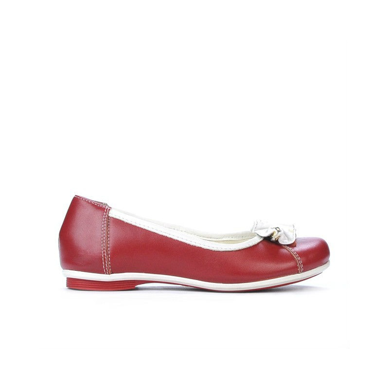 Pantofi copii 129 rosu+alb