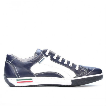 Pantofi sport adolescenti 307 indigo+alb