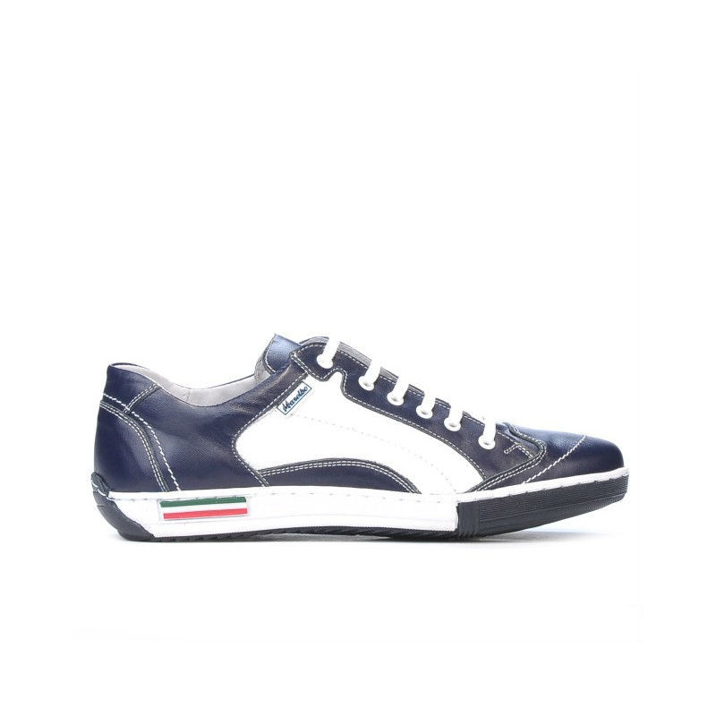 Pantofi sport adolescenti 307 indigo+alb