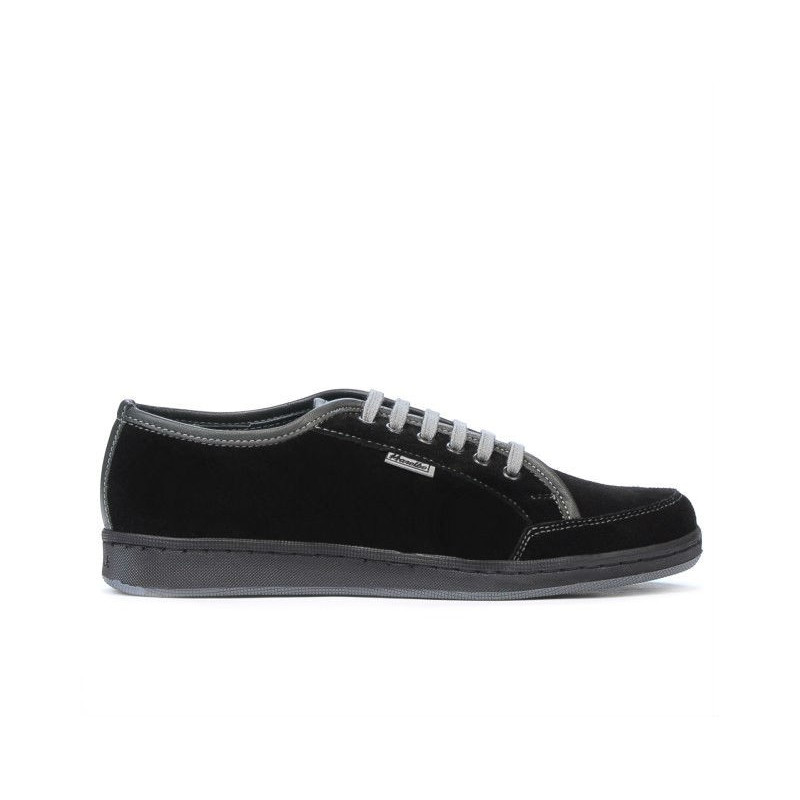 Pantofi sport adolescenti 312 negru velur