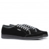 Pantofi sport adolescenti 312 negru velur