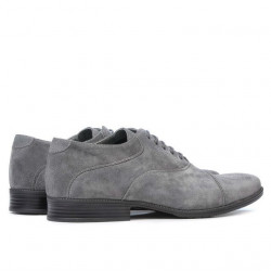 Pantofi casual / eleganti barbati 738 gri velur 