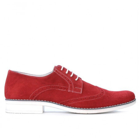 Pantofi casual barbati 783 rosu velur