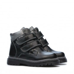 Ghete copii mici 37c negru+argintiu