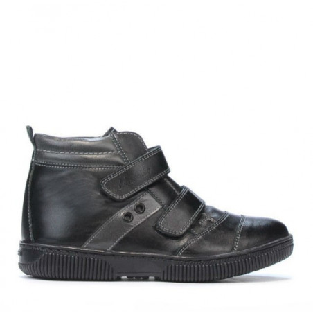 Ghete copii 3207-1 negru+gri