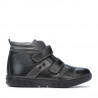 Ghete copii 3207-1 negru+gri