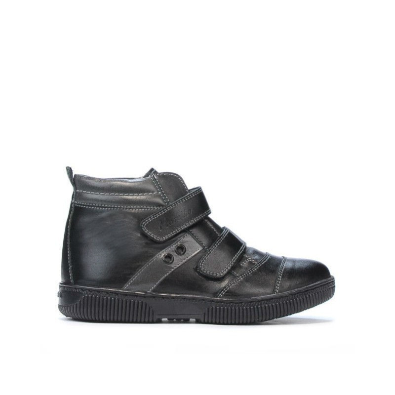 Ghete copii 3207-1 negru+gri
