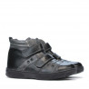 Ghete copii 3207-1 negru+gri
