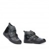 Ghete copii 3207-1 negru+gri