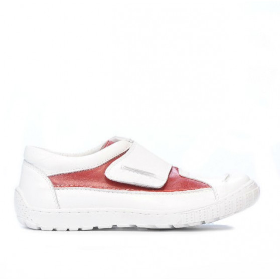 Pantofi copii 107 alb+rosu