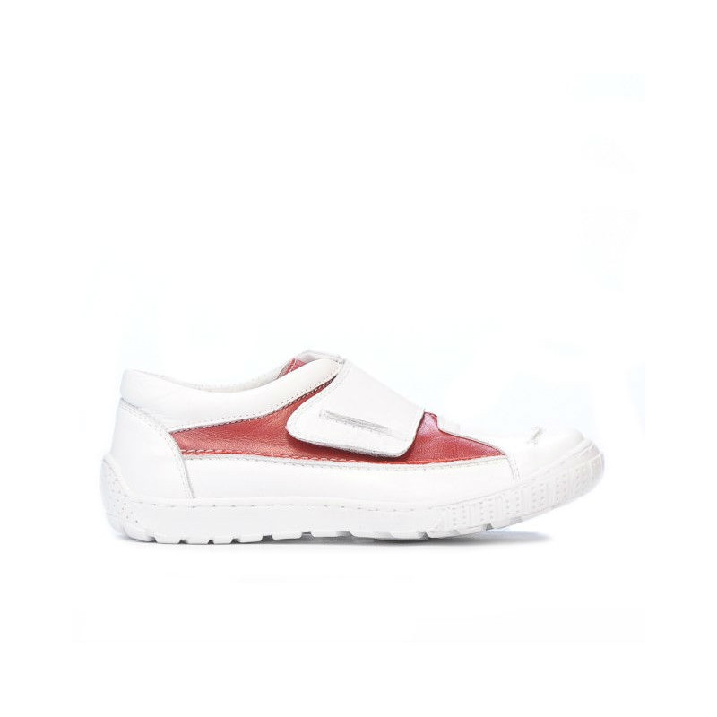 Pantofi copii 107 alb+rosu