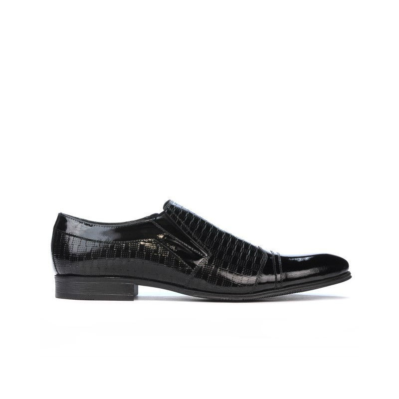 Pantofi eleganti 796m lac negru combinat