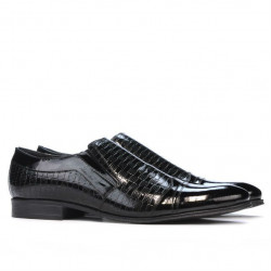 Pantofi eleganti 796m lac negru combinat