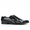 Pantofi eleganti 796m lac negru combinat