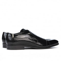 Pantofi eleganti 796m lac negru combinat