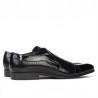 Pantofi eleganti 796m lac negru combinat