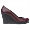 Pantofi casual dama 177 bordo 