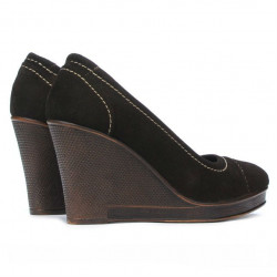 Pantofi casual dama 177 cafe velur