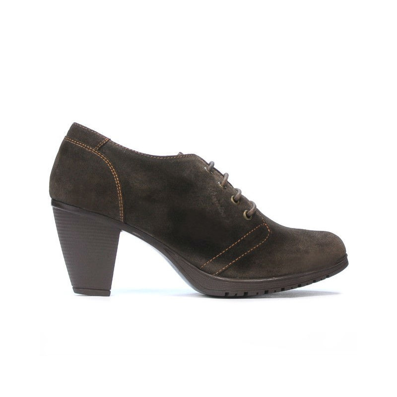 Pantofi casual dama 167 cafe velur