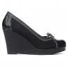 Pantofi casual dama 178 negru combinat