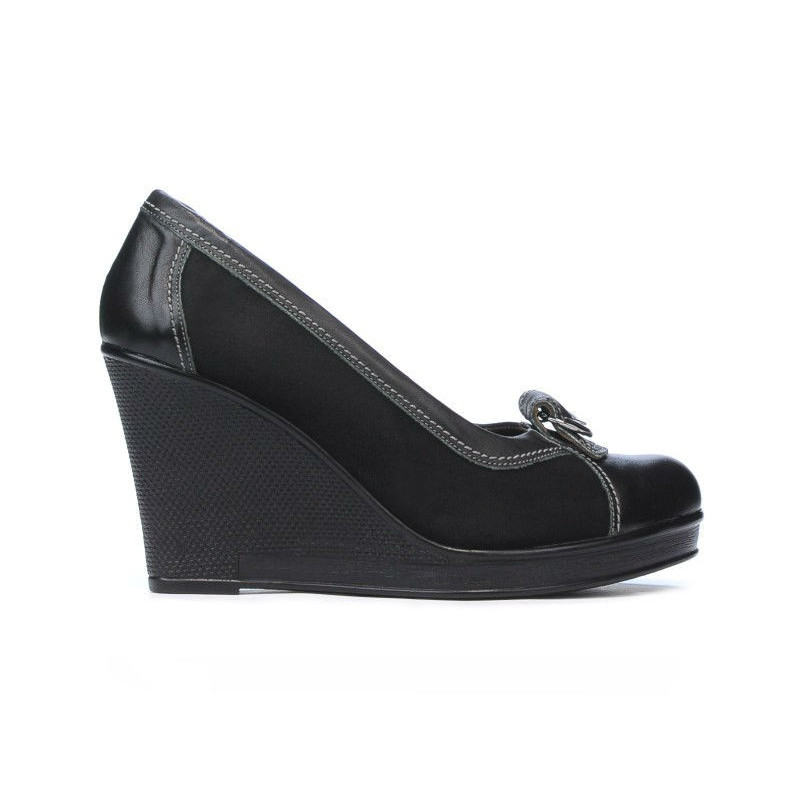 Pantofi casual dama 178 negru combinat