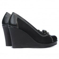 Pantofi casual dama 178 negru combinat