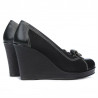 Pantofi casual dama 178 negru combinat