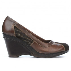 Pantofi casual dama 174 cafe combinat