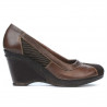 Pantofi casual dama 174 cafe combinat