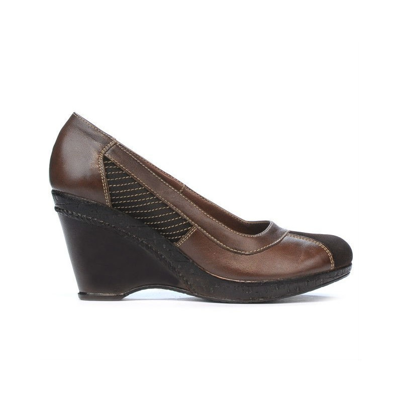 Pantofi casual dama 174 cafe combinat