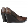 Pantofi casual dama 174 cafe combinat