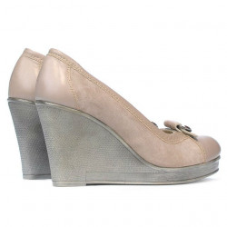 Pantofi casual dama 178 nisip combinat