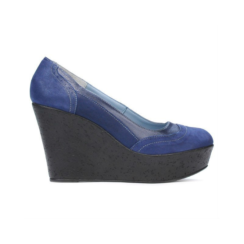Pantofi casual dama 630 indigo satinat