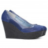 Pantofi casual dama 630 indigo satinat