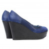 Pantofi casual dama 630 indigo satinat