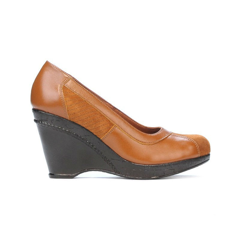 Pantofi casual dama 174 maro combinat