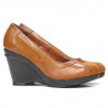 Pantofi casual dama 174 maro combinat