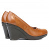 Pantofi casual dama 174 maro combinat