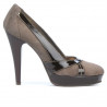 Pantofi eleganti dama 1206 nisip antilopa combinat