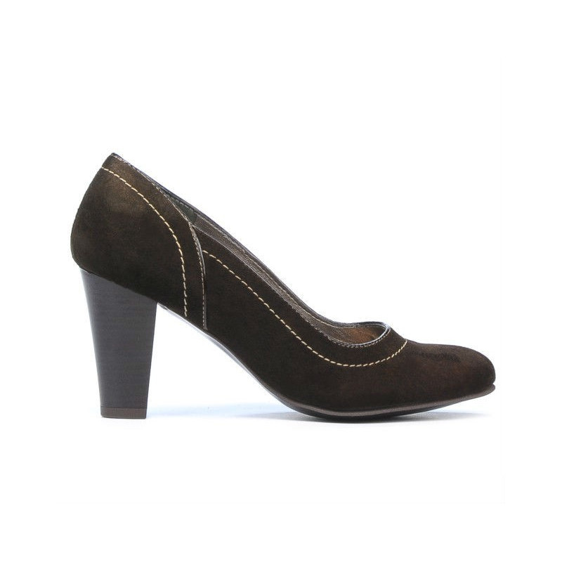 Pantofi eleganti dama 1205 cafe antilopa