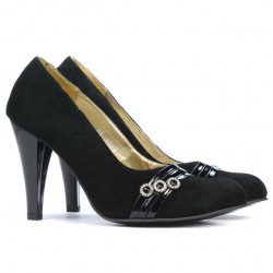 Pantofi eleganti dama 1040 negru antilopa